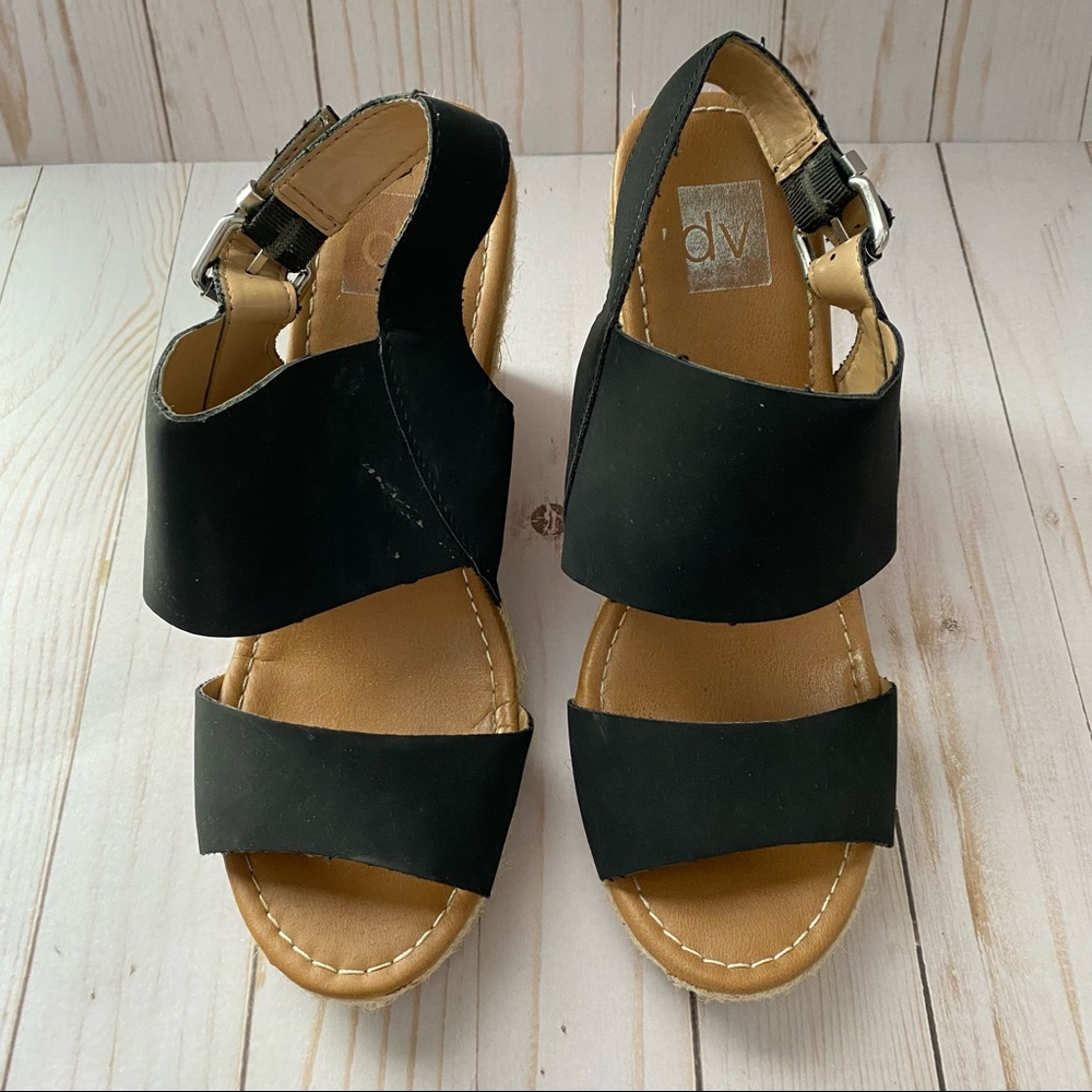 Black Wedge Sandals by dv Sz 9